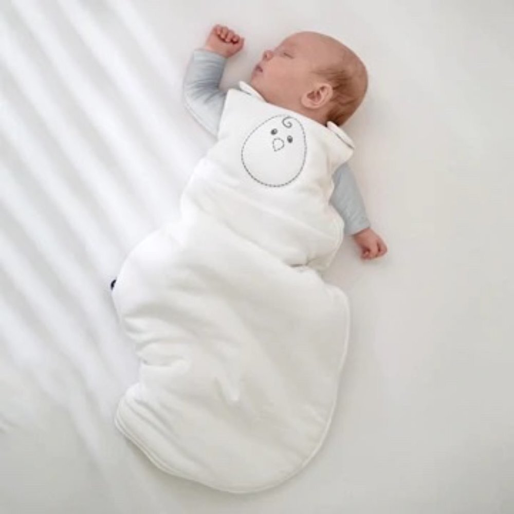 Nested Bean Zen Sack Classic White Sleep Sack Swaddle Size Small (0-6 months)